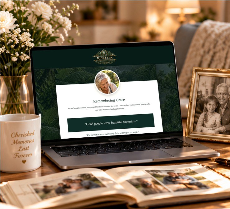 Create a lasting tribute — illustrative memorial design